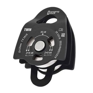Singingrock Pulley Twın Roll İkili Siyah Makara