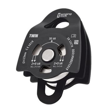 Singingrock Pulley Twın Roll İkili Siyah Makara