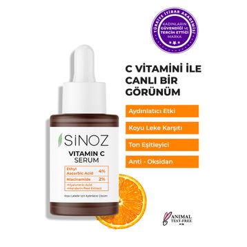 Sinoz 30 ml Aydınlatıcı C Vitamini Serumu