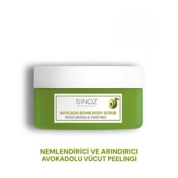 Sinoz Avocado Bomb Nemlendirici ve Arındırıcı 300 gr Vücut Peelingi