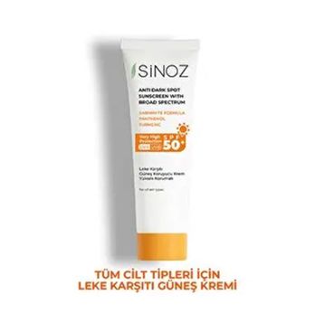 Sinoz Leke Karşıtı SPF 50+ 50 ml Yüz Güneş Kremi