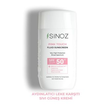 Sinoz Pink Touch Aydınlatıcı SPF50+ 50 ml Sıvı Yüz Güneş Kremi