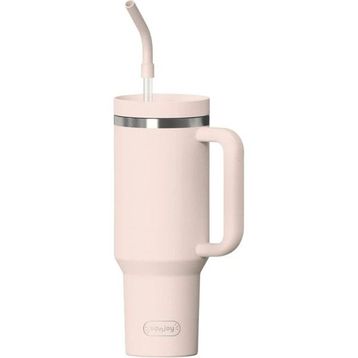 Sipnjoy 1200 ml Pembe Tumbler Pipetli Termos