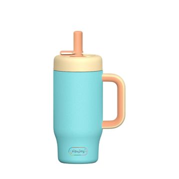 Sipnjoy HandleHug 550 ml Turkuaz Tumbler Pipetli Çocuk Termos