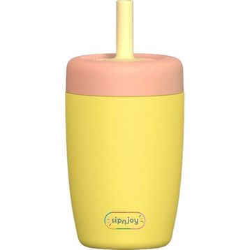 Sipnjoy Strawbuddy 360 ml Sarı Tumbler Pipetli Termos