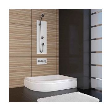 Sırduş 90x80x6 cm Asimetrik Sağ Flat Duş Teknesi