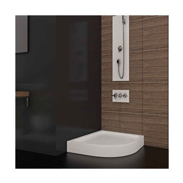 Sırduş 90x90x12 cm Oval Monoblok Duş Teknesi