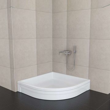 Sırduş 90x90x16 cm Oval Panelli Duş Teknesi