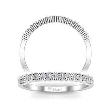Sirius 0807R0178 F Renk Pırlanta Taşlı İnce Yarımtur Yüzük