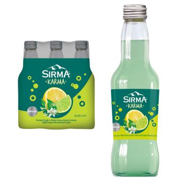 Sırma 250 ml Karma Portakal Çiçeği ve Misket Limonu Aromalı Limonlu Doğal Maden Suyu