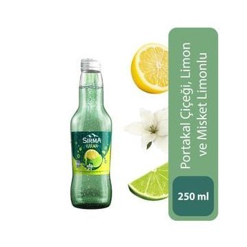 Sırma 250 ml Karma Portakal Çiçeği ve Misket Limonu Aromalı Limonlu Doğal Maden Suyu