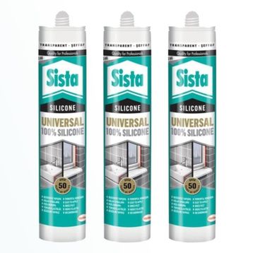 Sista 280 ml x 3'lü Şeffaf Silikon