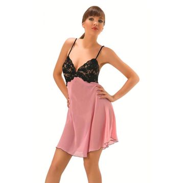 Sistina 647 Pembe Dantelli Gecelik