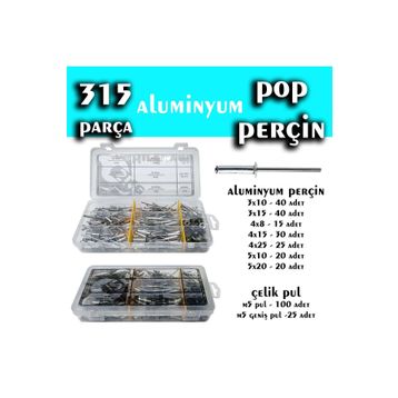 Site Hırdavat 315 Parça Aluminyum Pop Perçin Seti