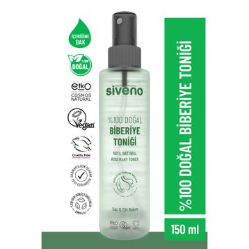 Siveno %100 Doğal Biberiye Suyu Saç Dökülmesi Karşıtı ve Hızlı Saç Uzatma Etkili 150 ml Saç Toniği