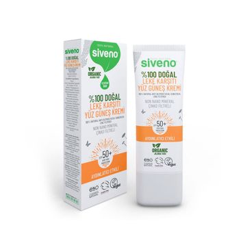 Siveno 30 ml SPF50+ Doğal Leke Karşıtı Güneş Kremi
