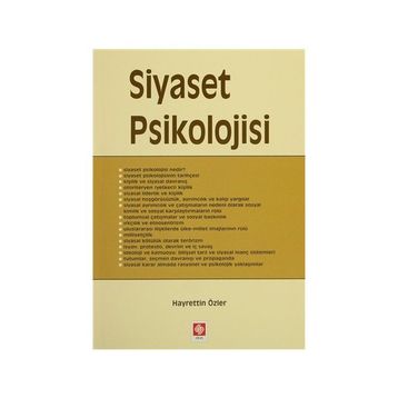 Siyaset Psikolojisi - Hayrettin Özler
