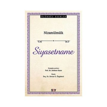 SIYASETNAME - NİZAMÜLMÜLK (ISBN:9789944887427)
