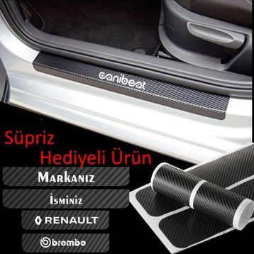 Size Özel 4 Adet Karbon Kapı Eşiği Sticker