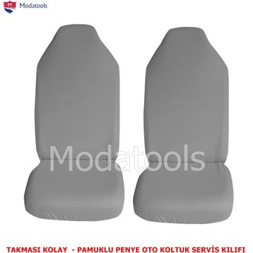 SK313 Baskısız Servis Takım Penye Kumaş Gri Oto Koltuk Kılıfı