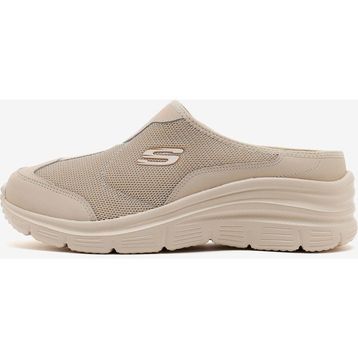Skechers 12714TK TPE Fashion Fit Bej Kadın Arkası Açık Spor Ayakkabı