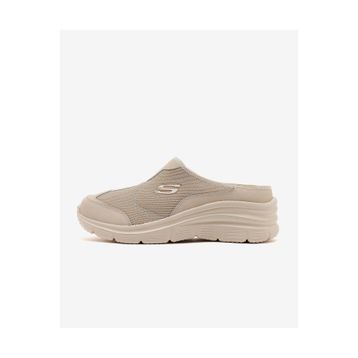 Skechers 12714TK TPE Fashion Fit Bej Kadın Arkası Açık Spor Ayakkabı