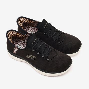 Skechers 150275TK BKMT Summits Leopard Chic Siyah Kadın Spor Ayakkabı