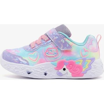 Skechers 303064N LVMT Unicorn Charmer - Lil Heart Sparkles Mor Çocuk Işıklı Spor Ayakkabı