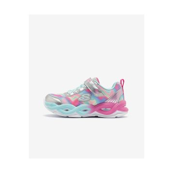 Skechers 303716N SMLT Twisty Glow Sorbet Swirl Küçük Gri Işıklı Kız Çocuk Spor Ayakkabı