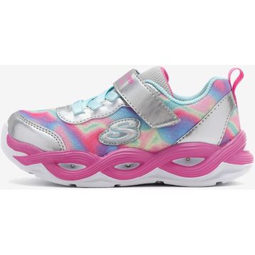 Skechers 303716N SMLT Twisty Glow Sorbet Swirl Küçük Gri Işıklı Kız Çocuk Spor Ayakkabı