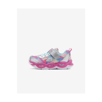 Skechers 303716N SMLT Twisty Glow Sorbet Swirl Küçük Gri Işıklı Kız Çocuk Spor Ayakkabı