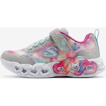 Skechers 303753L SMLT Infinite Heart Lights Color Lovin Gri Gümüş Işıklı Büyük Kız Çocuk Spor Ayakkabı