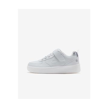 Skechers 400623L-WHT Sport Court 92 Show Maddox Beyaz Unisex Çocuk Koşu ve Yürüyüş Ayakkabı