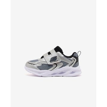 Skechers 401498N SLBK Meteor-lights - Glow Spike Gri Çocuk Işıklı Spor Ayakkabı