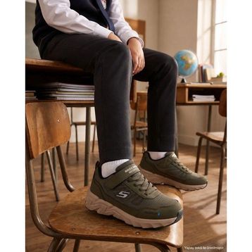 Skechers 406334L OLV Elite Sport Tread-aquavek Yeşil Çocuk Spor Ayakkabı