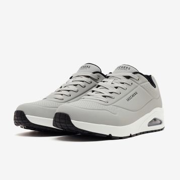 Skechers 52458 LGBK Uno - Stand On Air Gri Erkek Spor Ayakkabı