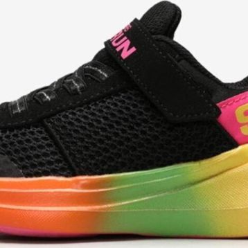 Skechers Go Run Fast Electric Fun 302036L BKMT Büyük Kız Çocuk Siyah Spor Ayakkabı