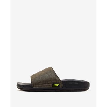Skechers Hyper Slide Topographic 229137 OLBK Olive/Black Haki Siyah Erkek Terlik