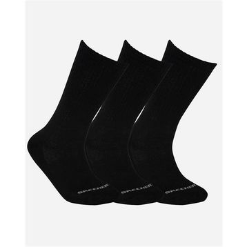 Skechers S192135-001 Padded Crew Cut 3'lü Siyah Çorap