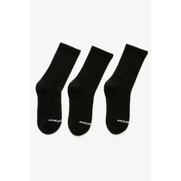 Skechers S192135-001 Padded Crew Cut 3'lü Siyah Çorap