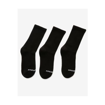 Skechers S192135-001 Padded Crew Cut 3'lü Siyah Çorap