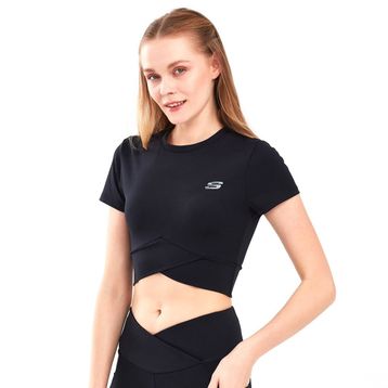 Skechers S241133-001 Performance Coll. W Short Sleeve Siyah Kadın T-shirt