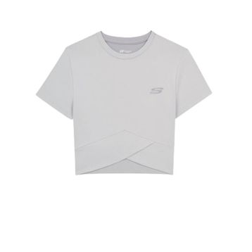 Skechers S241133-003 Performance Coll. W Short Sleeve Antrasit Bisiklet Yaka Kadın T-shirt