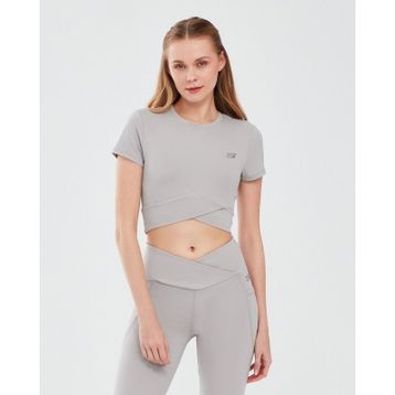 Skechers S241133-003 Performance Coll. W Short Sleeve Antrasit Bisiklet Yaka Kadın T-shirt