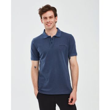 Skechers S241165-410 Lacivert Polo Yaka Erkek T-shirt
