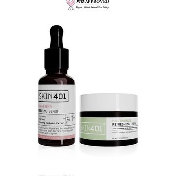 Skin401 Cilt Tonu Eşitleyici ve Nemlendirici Bakım Rutini