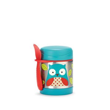 Skip Hop 2 Parça Baykuş Paslanmaz Çelik Mama Saklama ve Taşıma Termosu