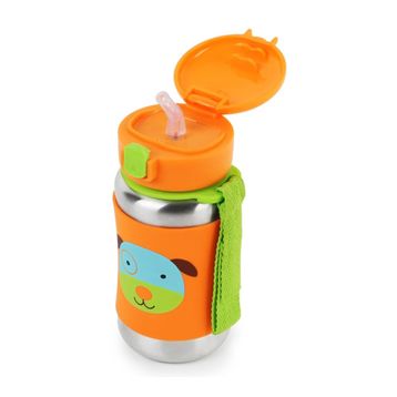 Skip Hop Zoo Köpek Pipetli Paslanmaz Çelik Suluk