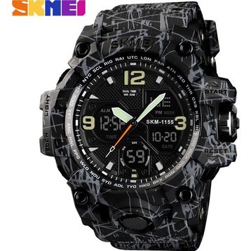 Skmei 1155B Kamuflaj Yeşil Erkek Kol Saati