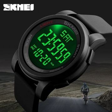 Skmei Dijital Spor Işıklı Gümüş Metal Moda Şık Trend Erkek Kol Saati